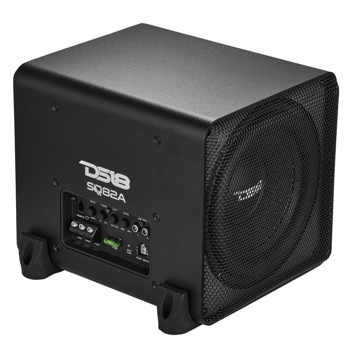 DS18 Amplified Loaded Subwoofer Enclosure with 8" Active and 8" Passive Subs