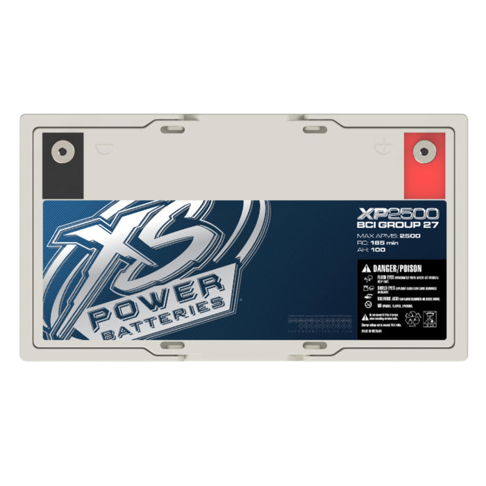 XS Power 12V BCI Group 27 AGM Secondary Battery 2500 Max Amps 100Ah XP2500