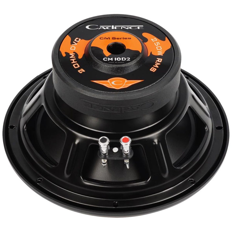 Cadence Pro Car Audio 10" 250 Watt RMS 2-Ohm Dual Voice Coil Subwoofer CM10D2