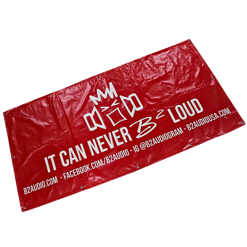 Official B2 Audio 5ft x 3ft Red Eye-Catching Display Banner