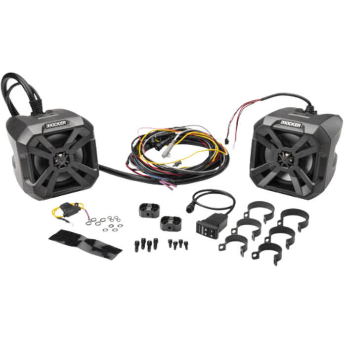 Kicker 6.5" Powered Bluetooth 75W  Speaker Power Cans W/ 150W Built-In Amplfier