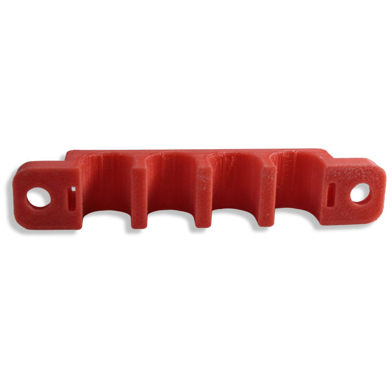 4 Gauge Cable Management Wire Comb Quad Slot Can Use w/ Cable Tie Red/Black
