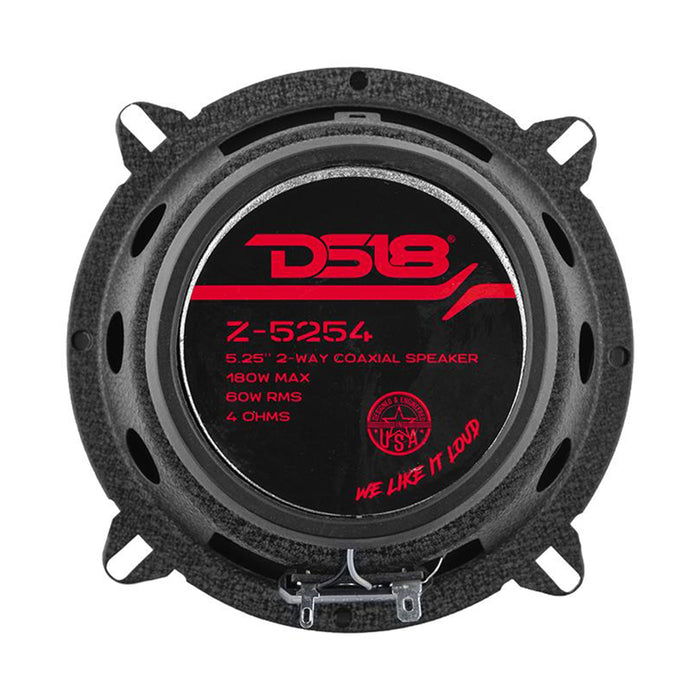 DS18 ELITE 5.25" Coaxial Speakers 180W 4 Ohm 2-Way Pair /w Kevlar Cone ZXI-5254