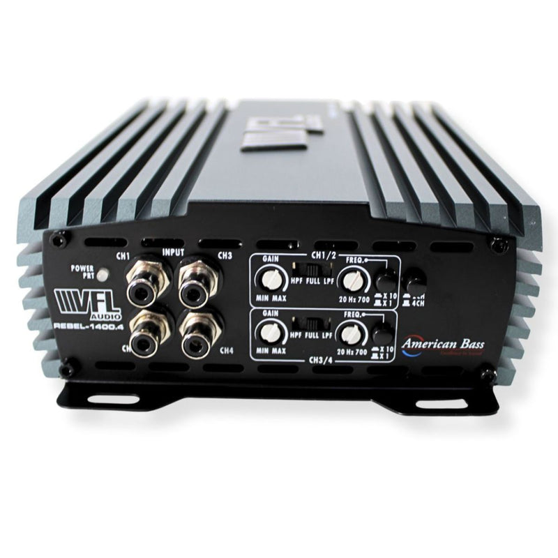 American Bass 1420 Watts 2-Ohm 4-Channel Class D Digital Amplifier REBEL-1400.4