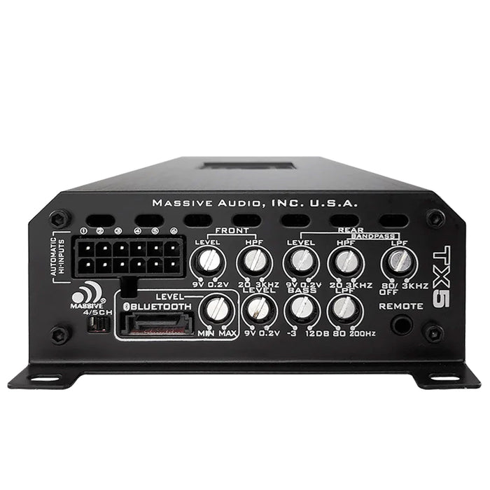 Massive Audio Trident 5-Channel 1560W RMS Class-D Full Range Marine Amp TX5