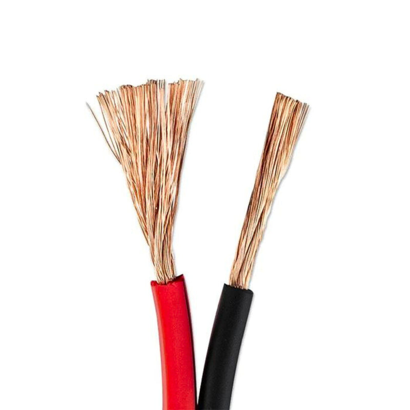 DS18 Pre-Cut Roll of 100 FT Red/Black Ultra Flex CCA Speaker Wire SW-10GA-100RB