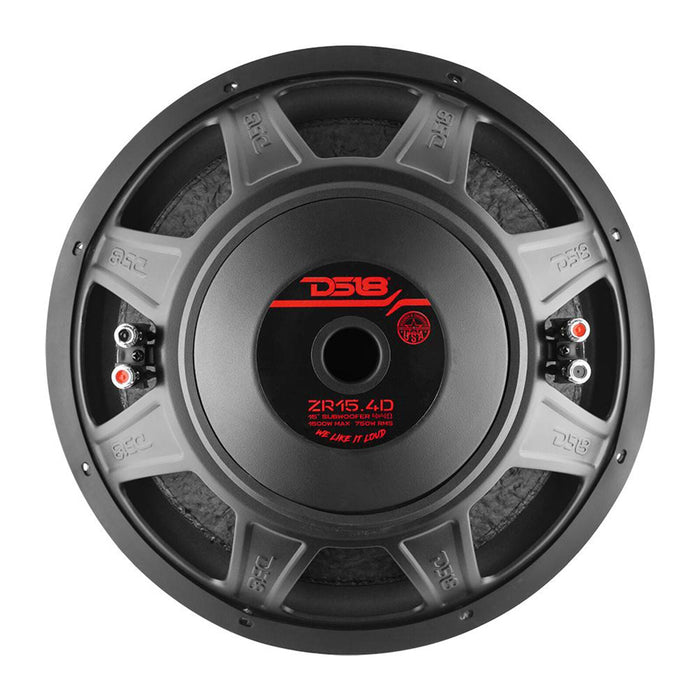 DS18 Elite-Z 15" 1500 Watts Dual Voice Coil 4-Ohm Subwoofer ZR15.4D