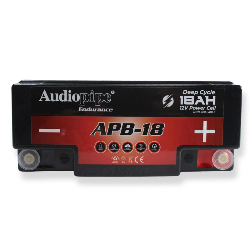 Audiopipe APB-18 12V 750W 270Amp AGM Deep Cycle Power Cell Battery 18Ah