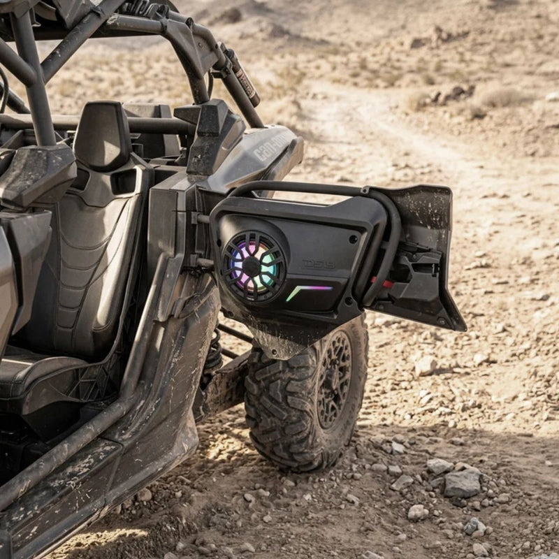 Can-Am Maverick X3 Max 2017-Up Rear Door Speaker Loaded Panel Pair LED CAX3BD6LD