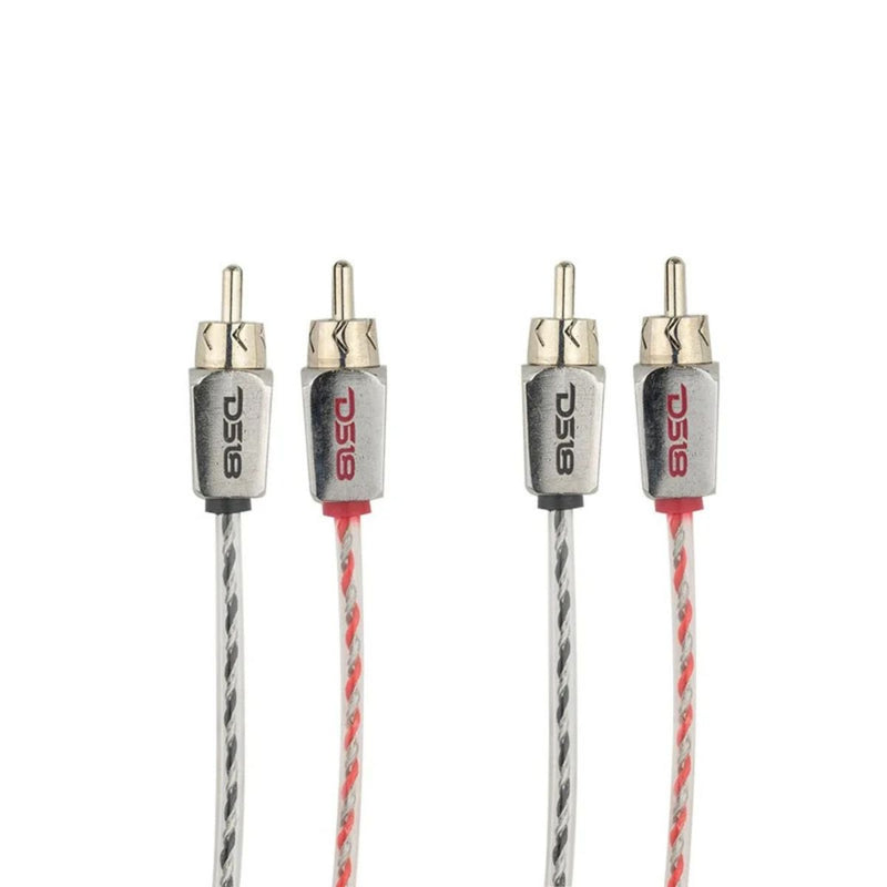 DS18 Pro 6 Ft 2-Ch OFC RCA Cable w/ Silver-Plated Tips Competition Quality