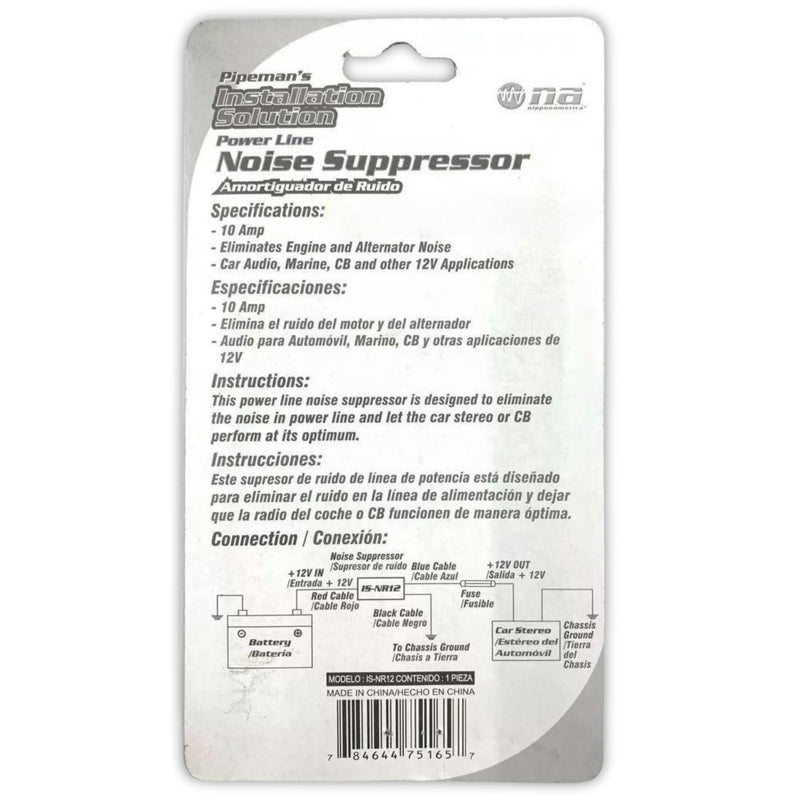 Installation Solution 10 Amp Power line Noise Filter Suppressor IS-NR12