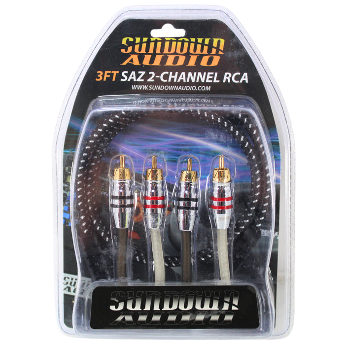 Sundown Audio 2 Channel SAZ RCA Interconnect Cables 1.5ft - 25ft