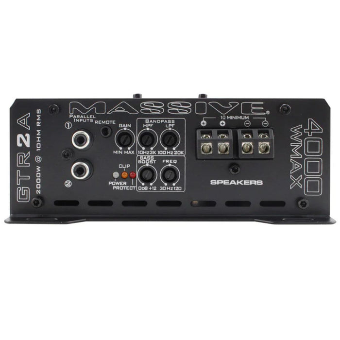 2030 Watt RMS 1 Ohm Mono Block GT Full Range Amplifier With Bass Remote GTR2A