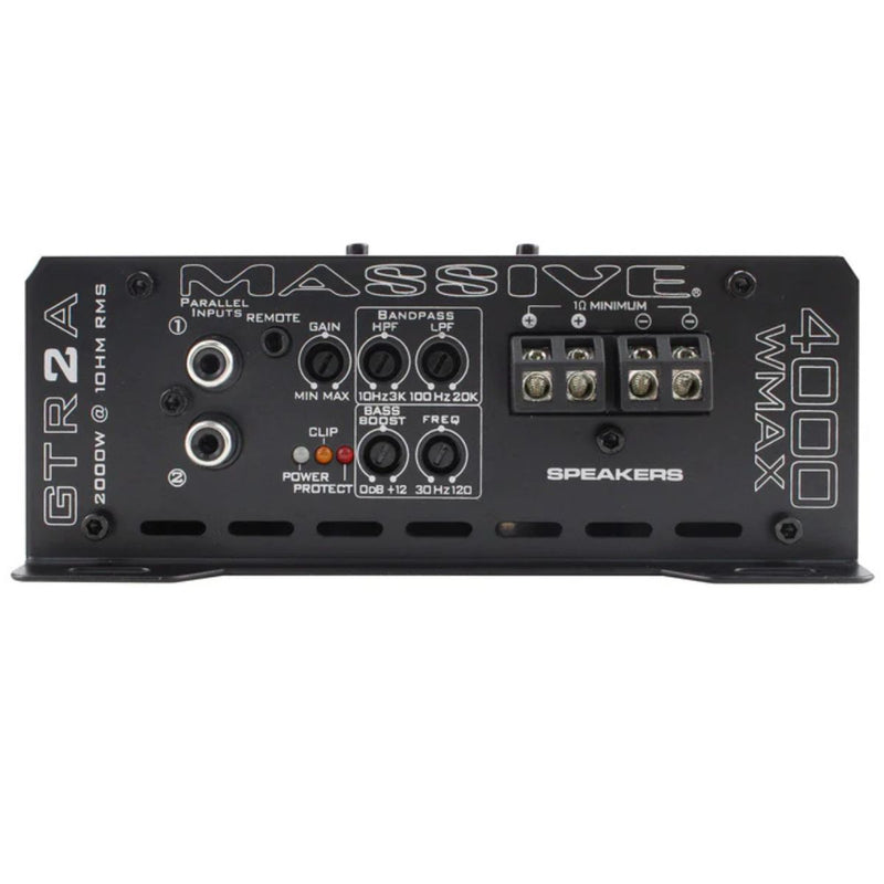2030 Watt RMS 1 Ohm Mono Block GT Full Range Amplifier With Bass Remote GTR2A
