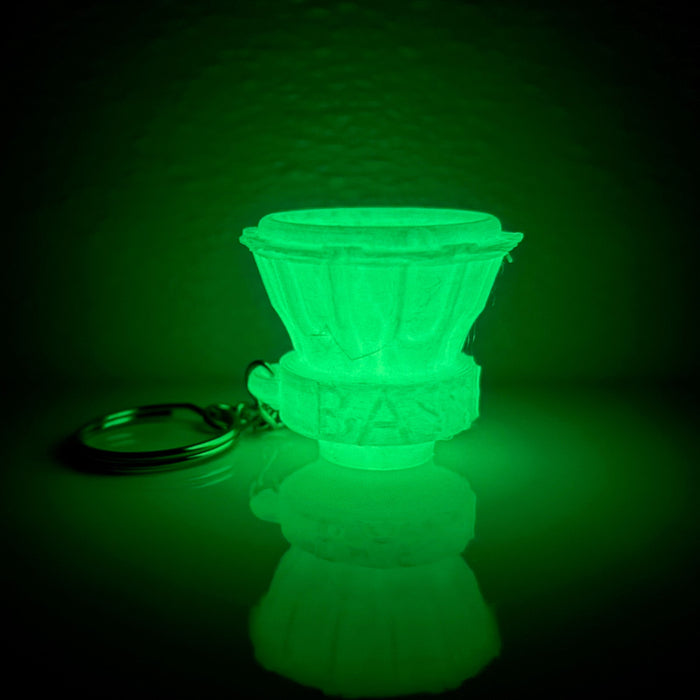 Glow in the Dark 3D Printed "Bass Head" Subwoofer Keychain - Multiple Colors