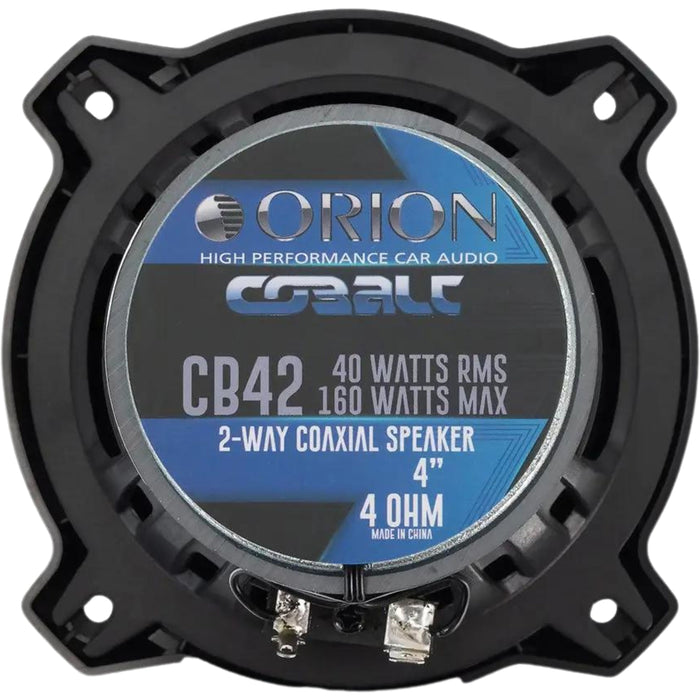 4" 40W RMS | 160W Peak 4-Ohm 2-Way Coaxial Speakers ORION COBALT  Series / CB42