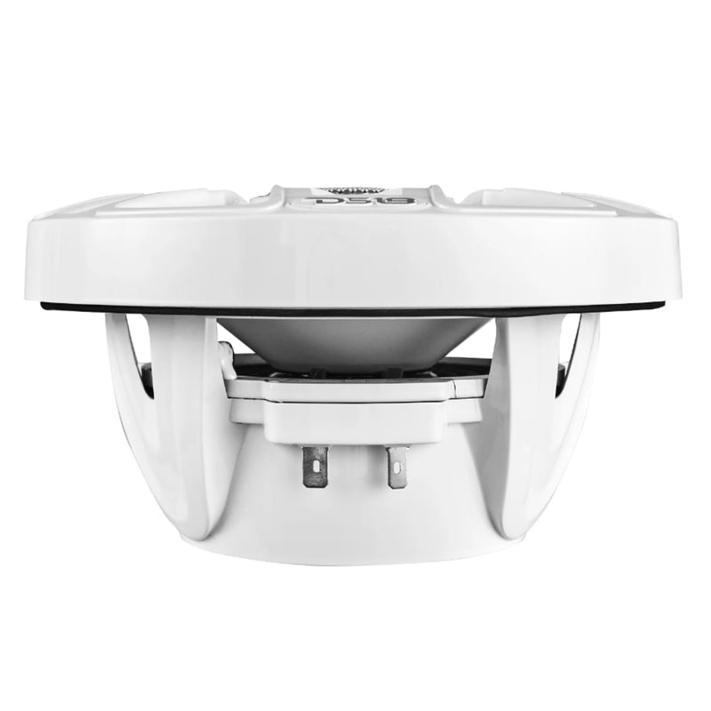 6.5" 2-Way 150 Watt RMS 4-Ohm RGB LED Coaxial Marine Speaker White DS18
