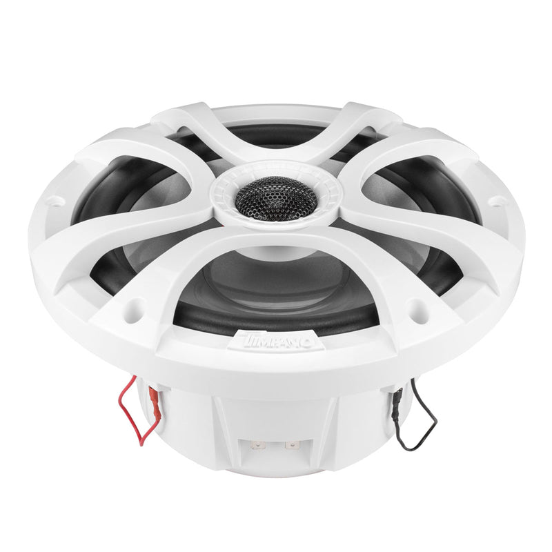 Pair of 8 Inch 250W RMS 4 Ohm 2-Way Coaxial Marine Speakers White TPT-CX8MW-4