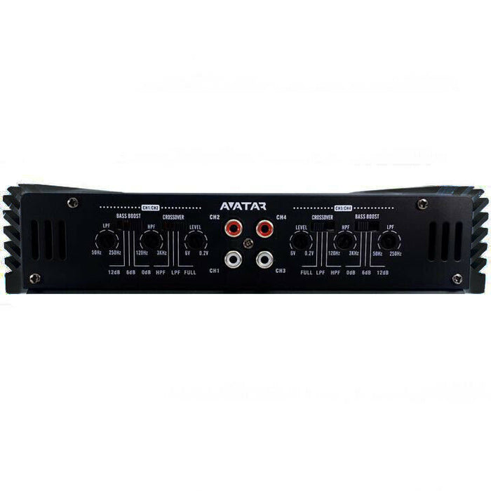 Avatar ABR-460.4 4 Channel Class AB 460 Watt Black Amplifier Buran Series