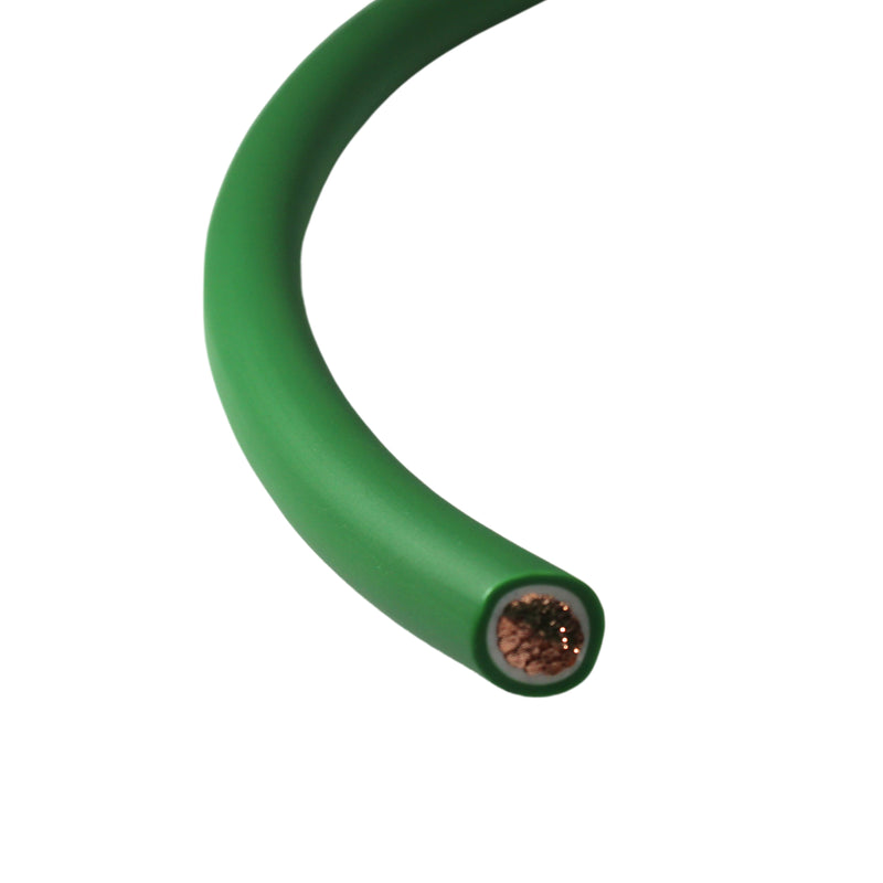 GP Car Audio 0 AWG 100% OFC Power/Ground Wire Green Lot Cut By The Foot