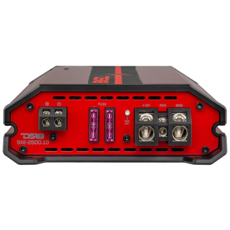 DS18 SXE 2500.1D Compact Monoblock 800 Watt Class D 1-Ohm Bass Amplifier