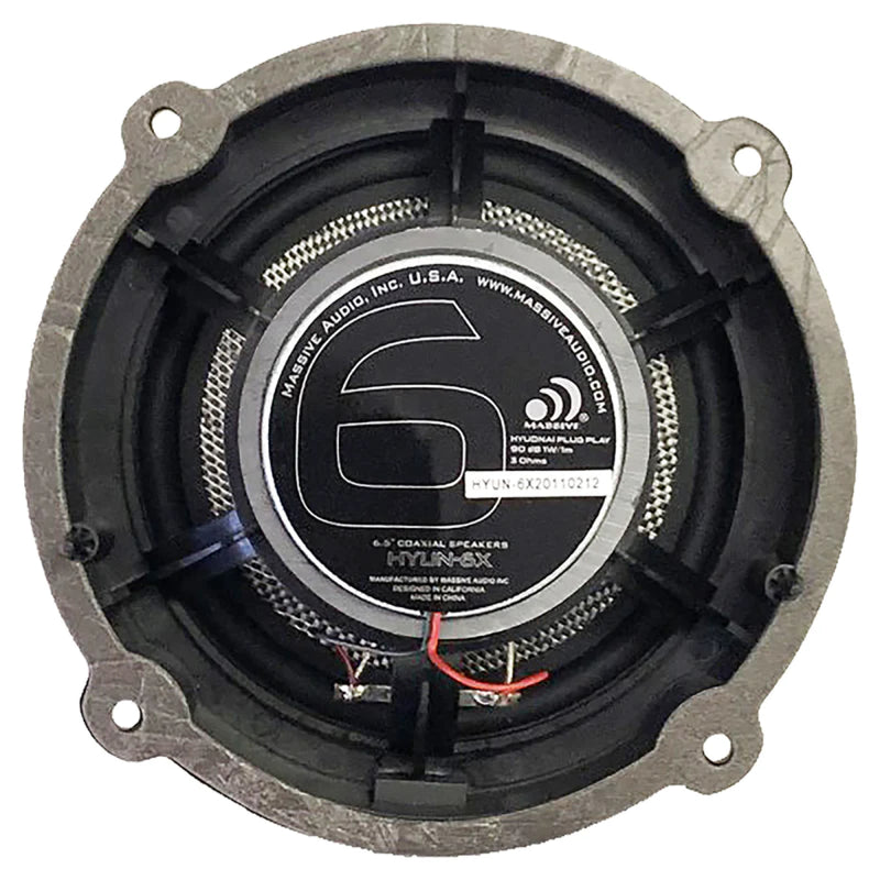 Hyundai Car Audio 6.5" OEM Drop-in, 80 Watts RMS Coaxial Speakers Kit