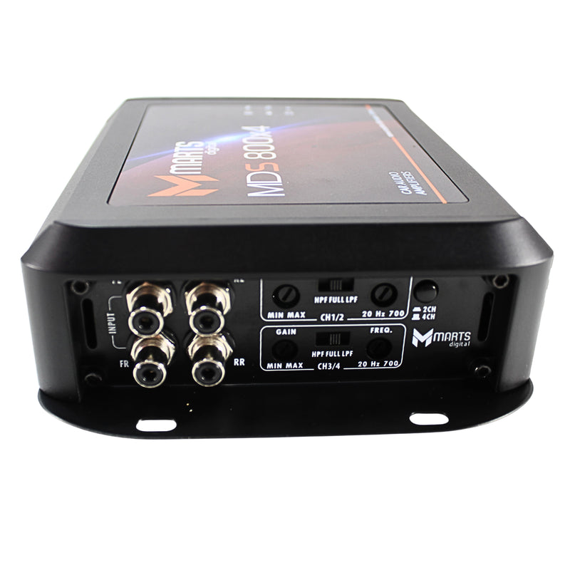 4 Channel 800 watts 2 ohms Class D Compact Full Range Amplifier Marts Digital