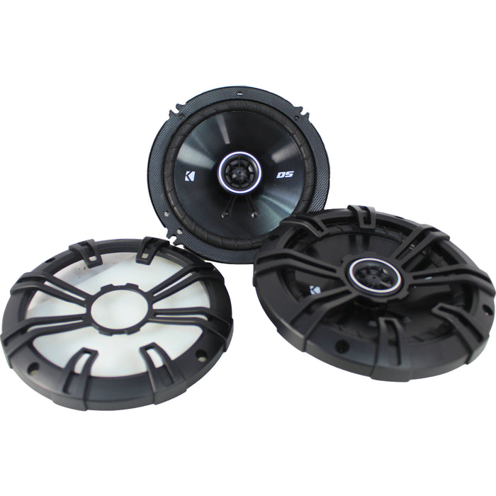 Kicker DS Series 6.5" 60W RMS 4-Ohm 2-Way Coaxial Full Range Speakers /43DSC6504