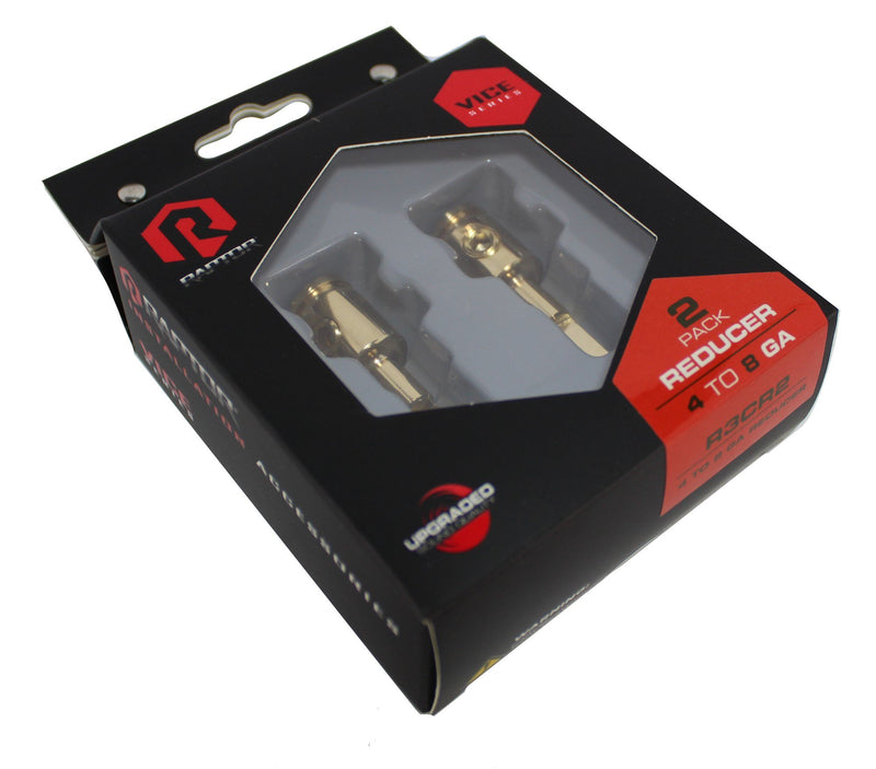 Install Bay 4 GA to 8 GA Reducer Adapter 2 Pack Nickel Power Ground Amplifier