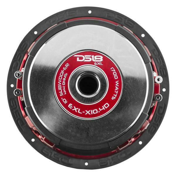 DS18 EXL-X10.4D 10" 850 Watt RMS Dual 4-Ohm Pro Car Audio Subwoofer