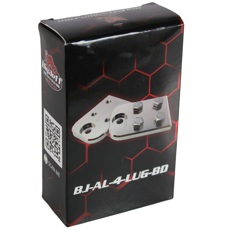 Pair of Big Jeff Audio 4 Spot Lug-Style Aluminum Bolt-Down Battery Terminals