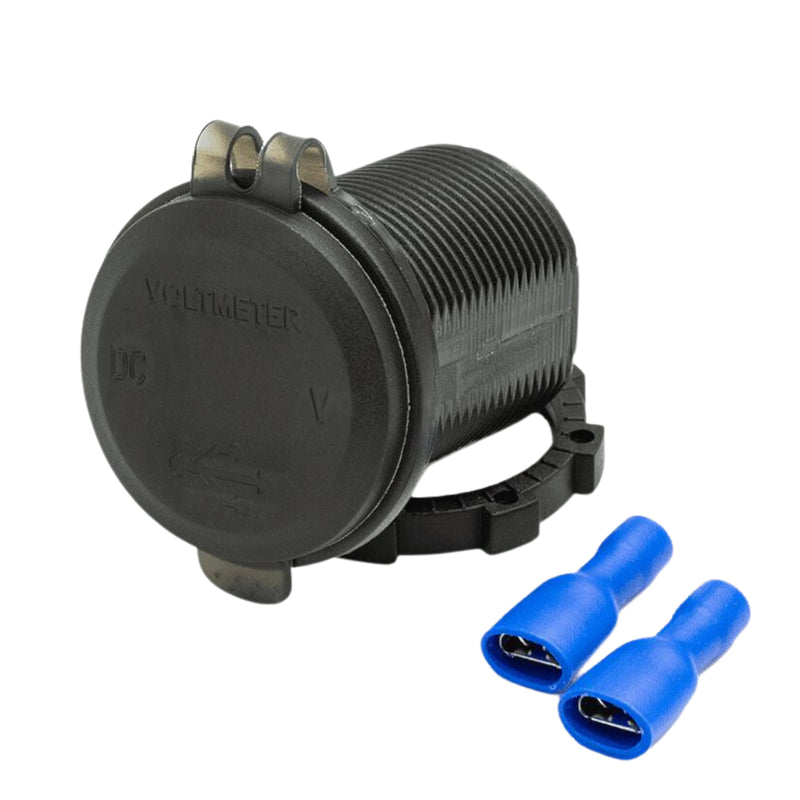 Sparked Innovations Voltmeter Dual Port USB Charger w/ Onboard Touch Switch 12V