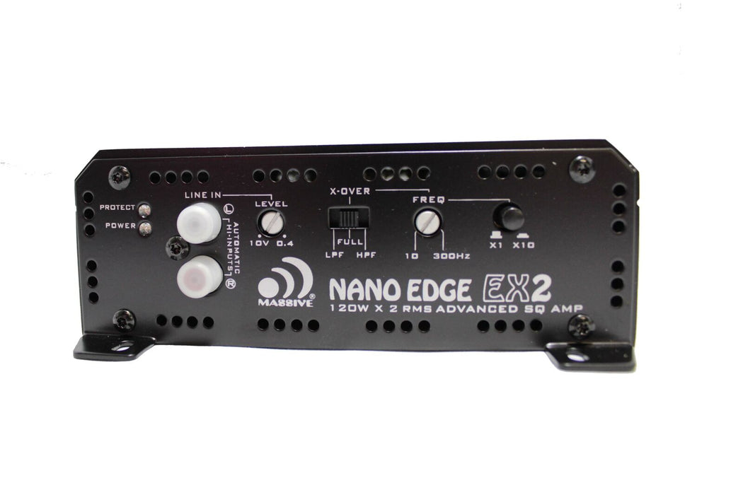 Massive Audio Nano Edge 2 Channel Amplifier 480 Watt Class AB 2 Ohm Stable EX2