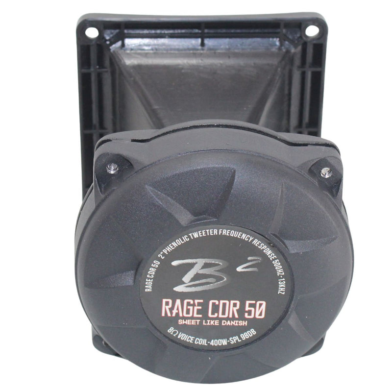B2 Audio Compression Driver Pair RAGE 200W RMS 8-Ohm 2" VC Twist-On with Horns
