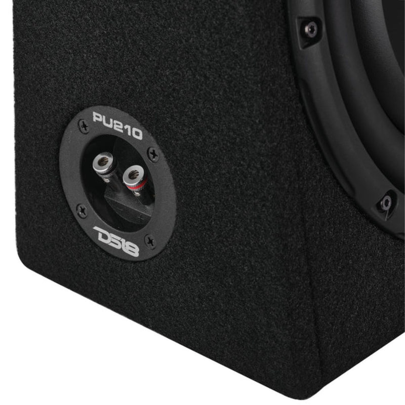 10 350W RMS 2-Ohm Loaded Subwoofer Sealed Truck Enclosure w/ Passive Radiator