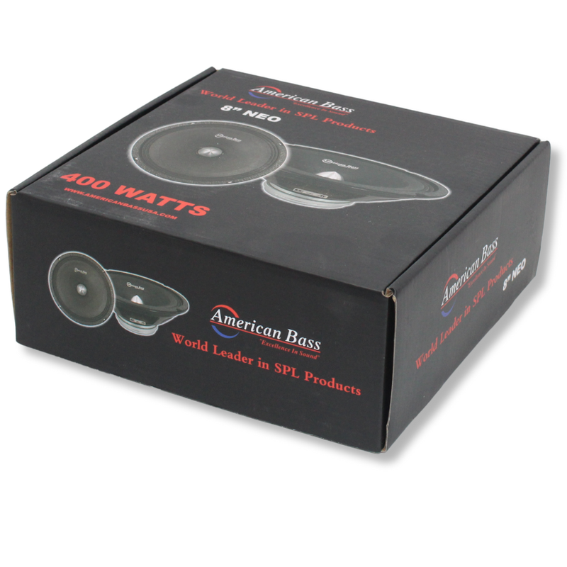 American Bass 8" 200W RMS 4-Ohm 1.5" VC Midrange Pro Neodymium Speaker NEO8