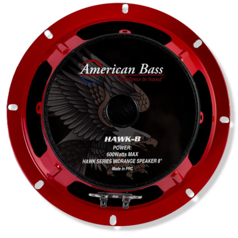 American Bass Pro 8" 300 Watt RMS 4-Ohm Car Audio Speaker HAWK8