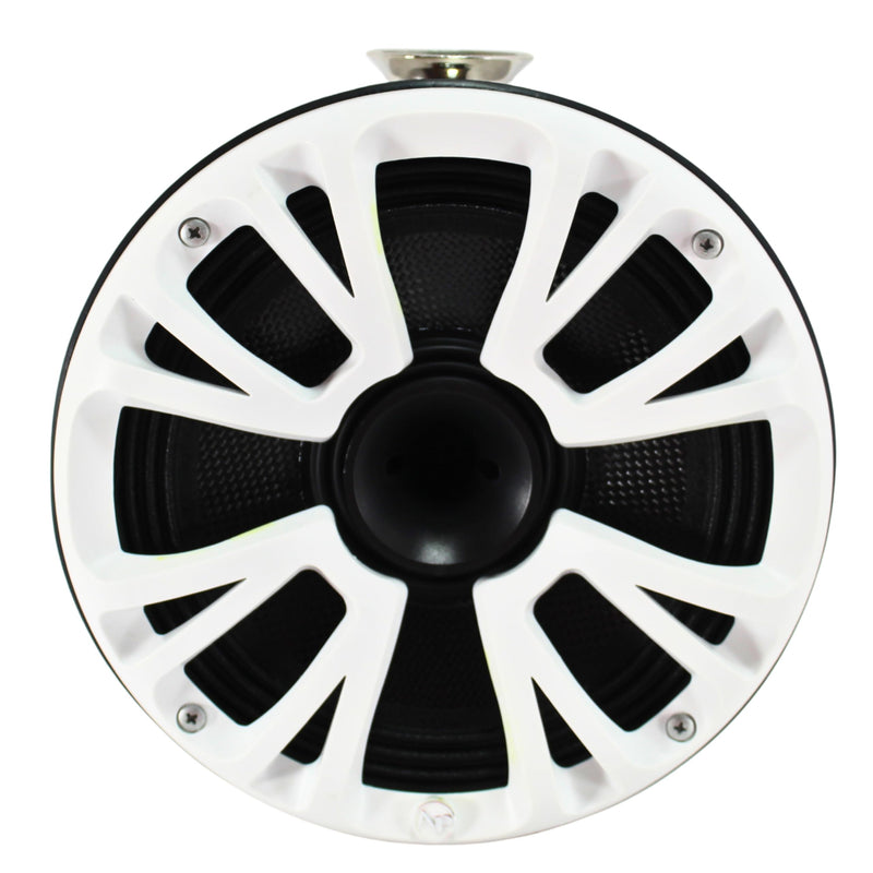 Audiopipe Pair of 8" 125W RMS 4 Ohm White Carbon Fiber Marine Tower Speakers