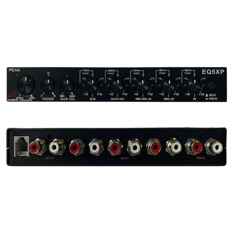 Massive Audio 5 Band Car Audio Parametric Equalizer / Crossover Signal Processor
