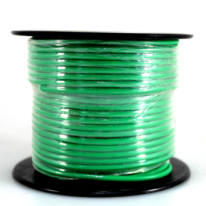 Audiopipe 14 ga 100 ft CCA Stranded Primary Ground Power Remote Wire Spool Green