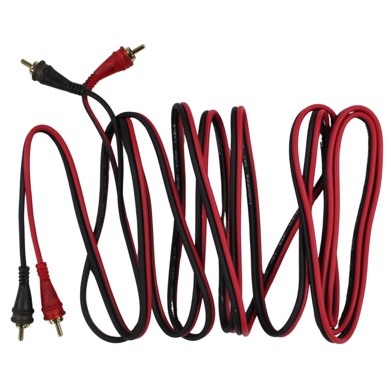 Audiopipe Frosted RCA Cables w/Gold-Plated RCA Connectors (10 Pack) 1.5-25 Feet