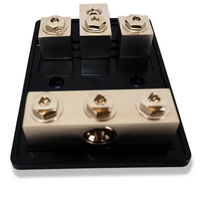 Audiopipe 3-position ANL Fused Distribution Block 34040-ANL1/0-4 Gauge in/out
