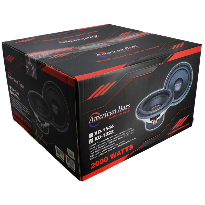 American Bass XD 15" 1000 Watt RMS Dual 2 Ohm Voice Coil Subwoofer XD-15-D2