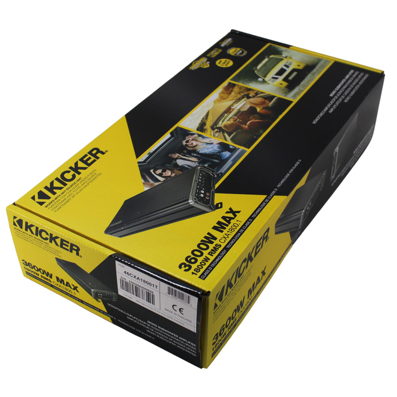 Kicker CX Series Monoblock Bass Amplifier Class D 1800W RMS 1 Ohm + Install Kit