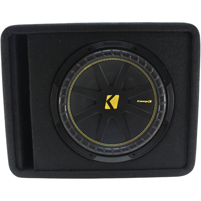 Kicker CompC Single 12" 300W RMS 2-Ohm Loaded Subwoofer Enclosure / 50VCWC122