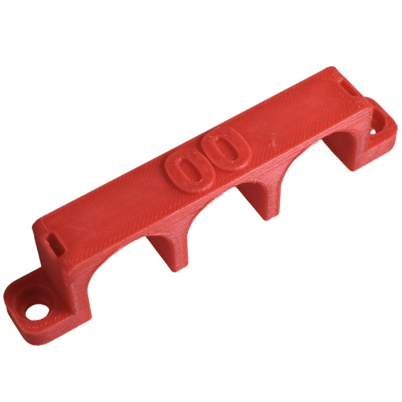00 Gauge Cable Management Wire Comb Triple Slot Can Use w/ Cable Tie Red/Black