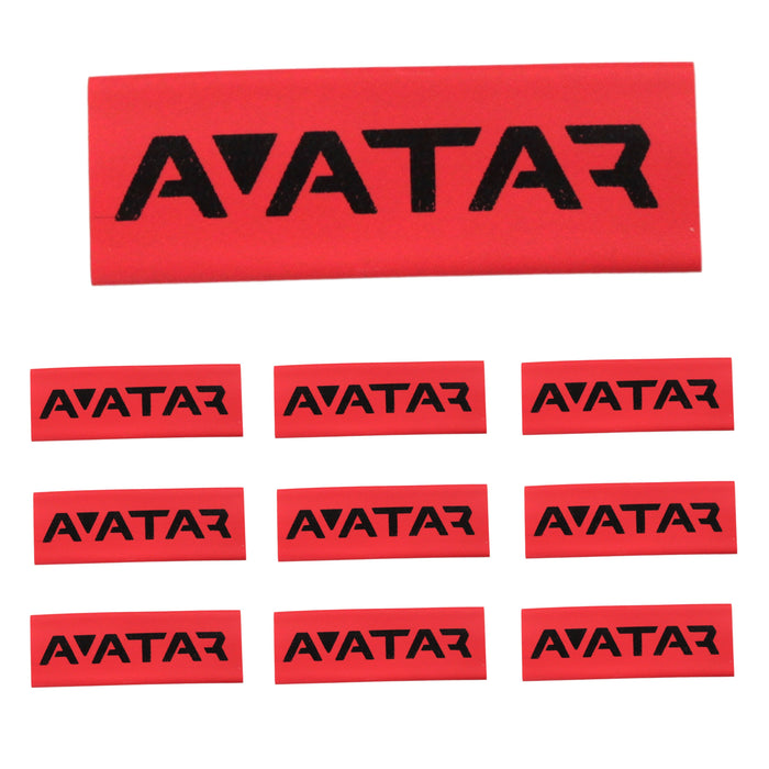 4 Gauge 3:1 Heat Shrink with Deaf Bonce Logo 10 Pack Red