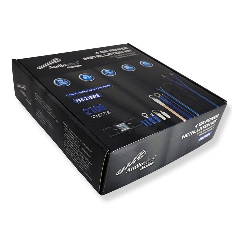 Audiopipe 4 Gauge Oxygen Free Copper Amp Wiring Kit 2100W PKV-2100PS