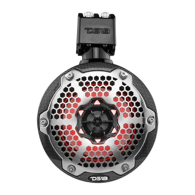 DS18 CF-X6TP 6.5" Marine Tower Speakers 100W RMS 4 Ohm RGB LED Pair