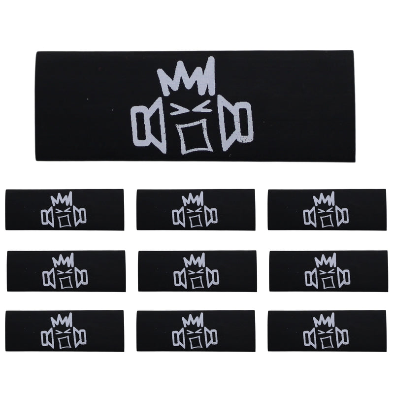 B2 Audio 10 Pack of 4 Gauge Black Heat Shrink with B2 Riot Guy Logo